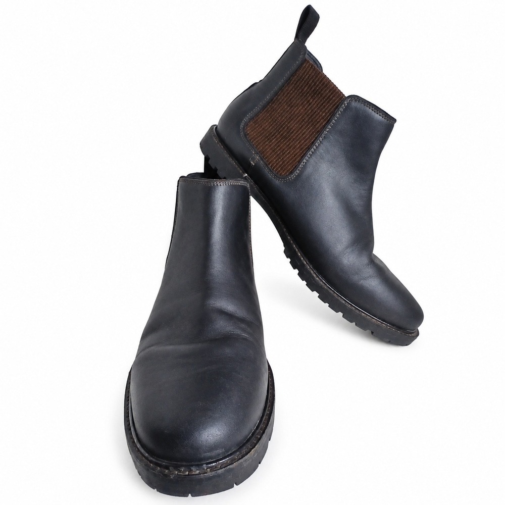Cole Haan Midland Chelsea Boots Men 9.5M Black Leather Dark Academia Workwear